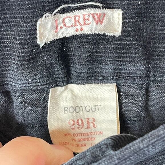 J. CREW Black Boot Cut Corduroys, 29R - Picture 5 of 7